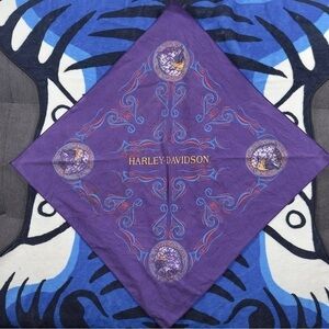 VTG 80sHarley-Davidson O.L.P. Purple Bandana
